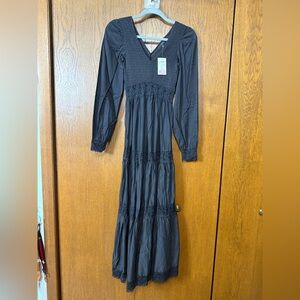 Elegant Black Long Sleeve Dress